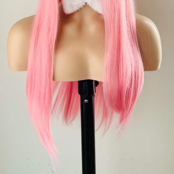 Pink Event Wig with Bangs for Halloween, Cosplay &  Events 🩷 NO FURTHER DISCOUNT - Picture 3 of 13
